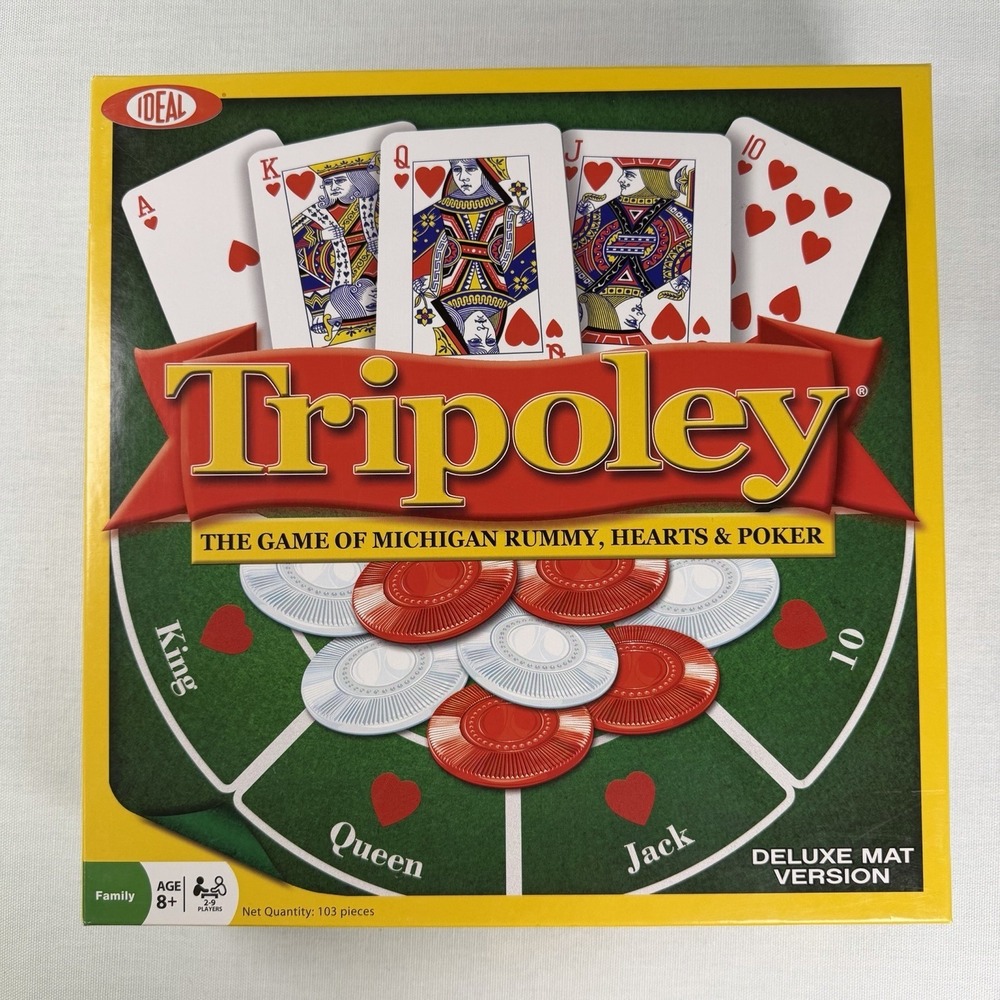 TRIPOLEY DELUXE MAT Version The Game of Michigan Rummy New Open Box 2014
